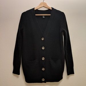 [Forever 21] Black Thick Knit Cardigan - Small